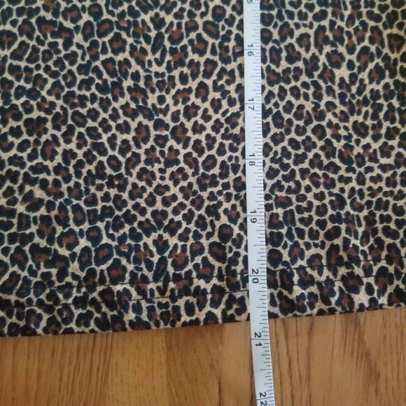Vintage Mob Wife 90's Y2K Square Neckline 3/4 inch sleeves Leopard Print Sz S - Picture 6 of 9